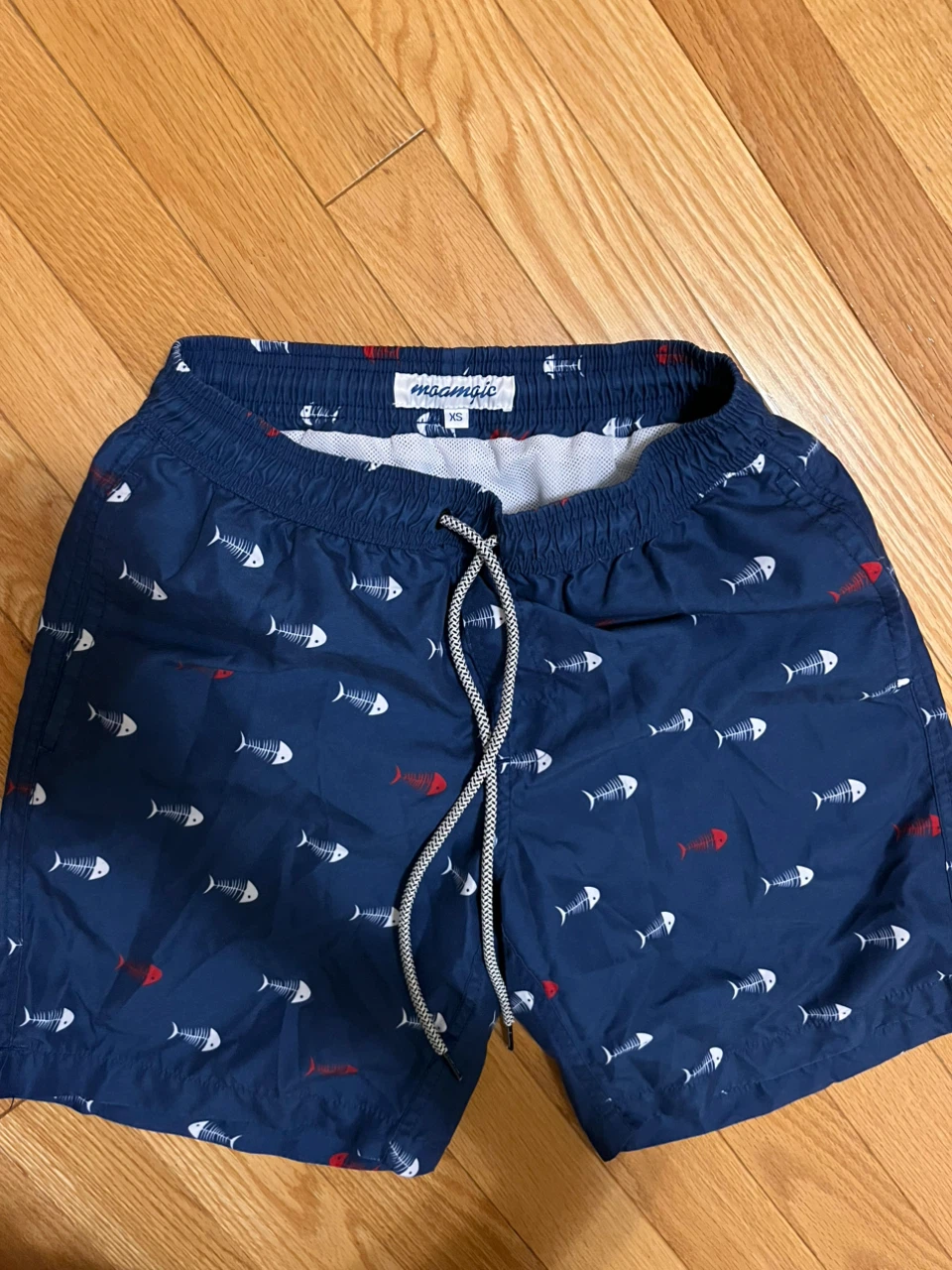 Men's Swim Trunks - Blue Fish & Sunset Palm Tree Prints