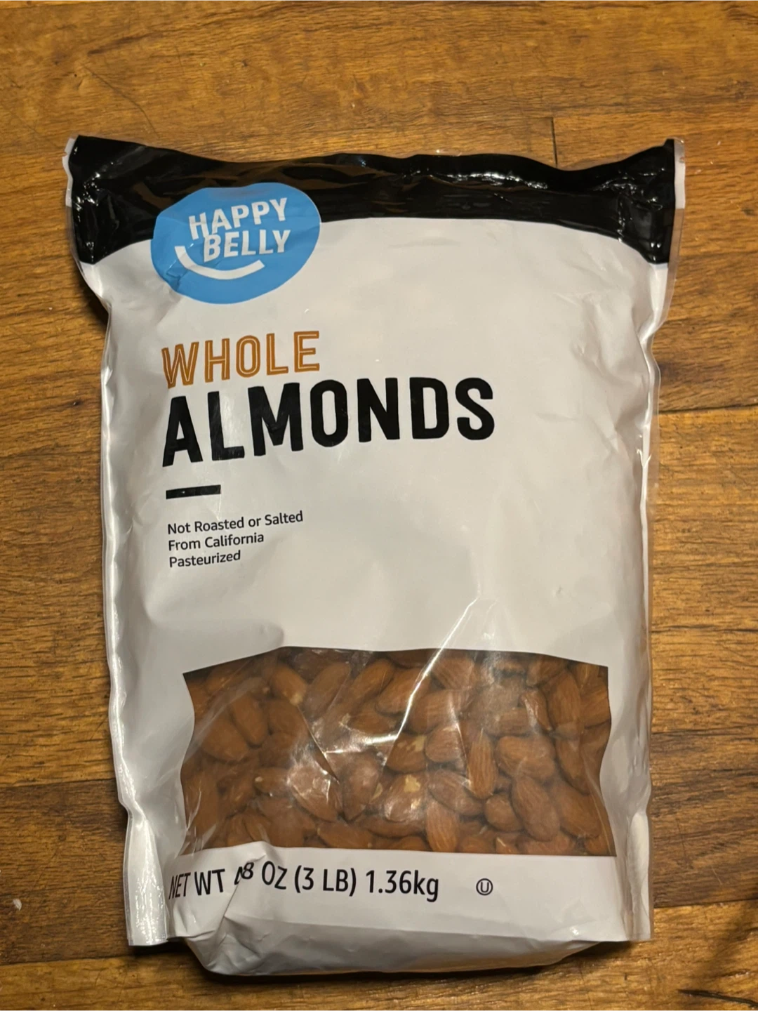 Happy Belly Whole Almonds - 3 LB Bag