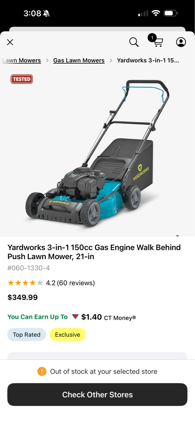 Yardworks 21-in Gas Lawn Mower brand new - photo 4