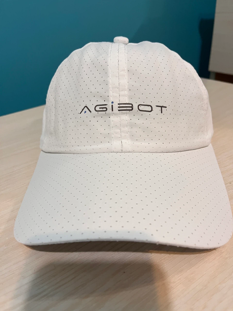 AGIBOT White Perforated Athletic Cap