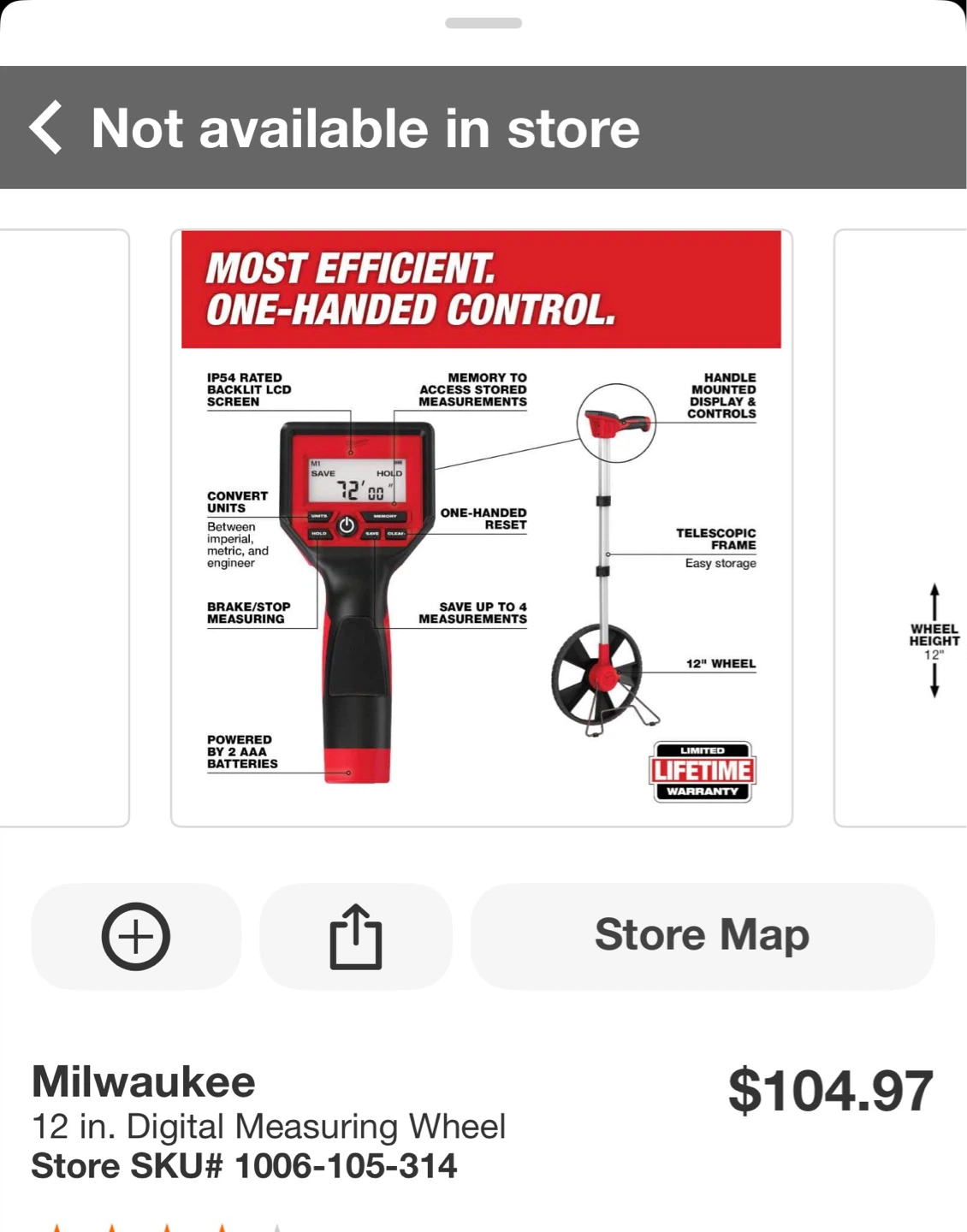Milwaukee 12 in. Digital Measuring Wheel - photo 4