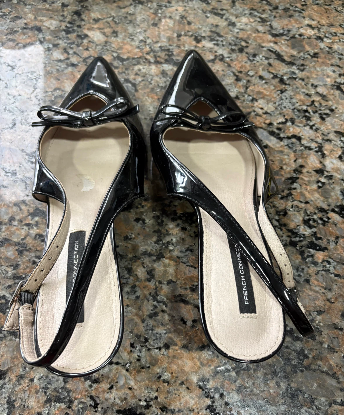 French Connection Black Patent Heels