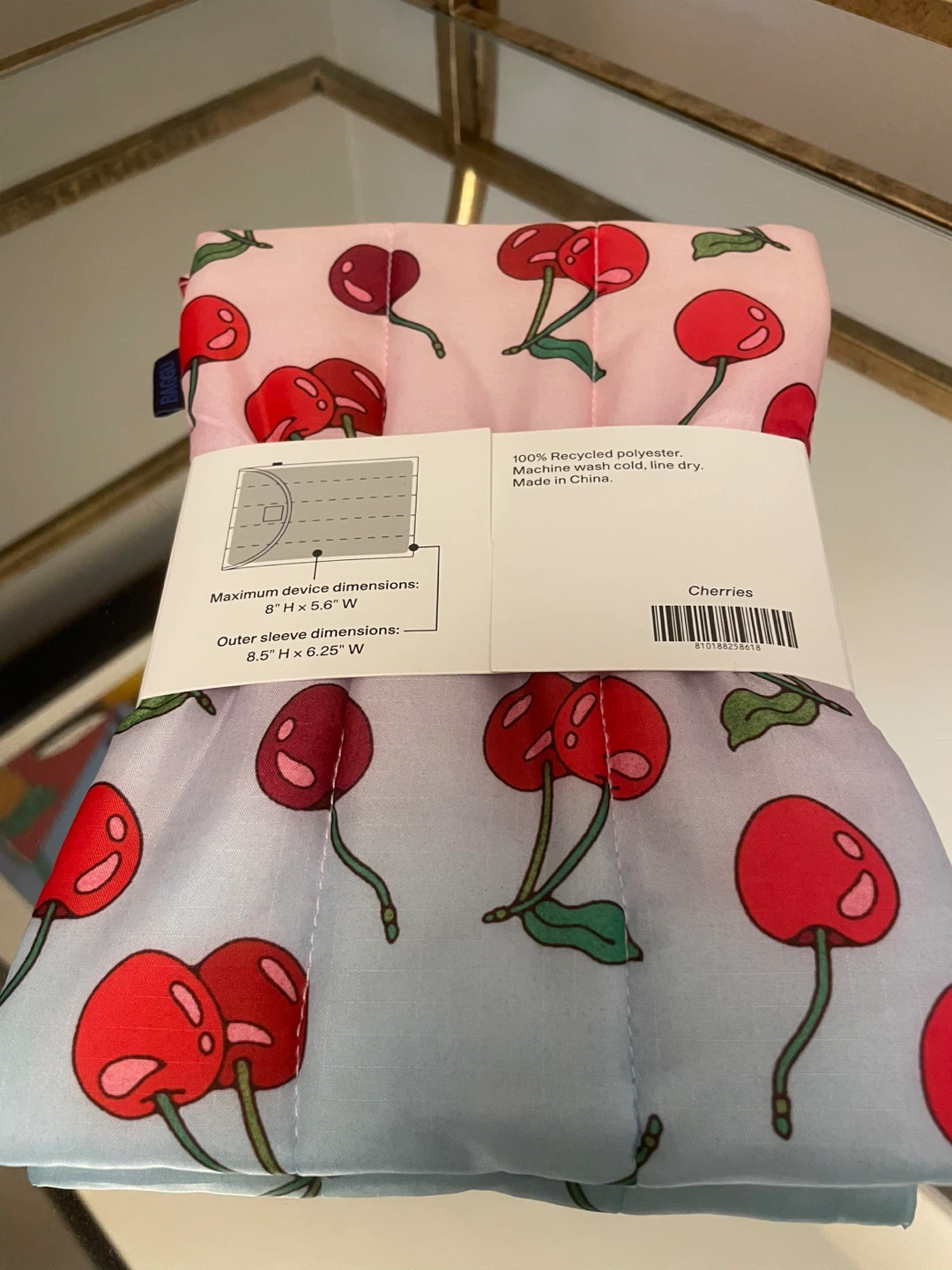 Baggu 8" Puffy Tablet Sleeve - Cherries NEW - photo 2