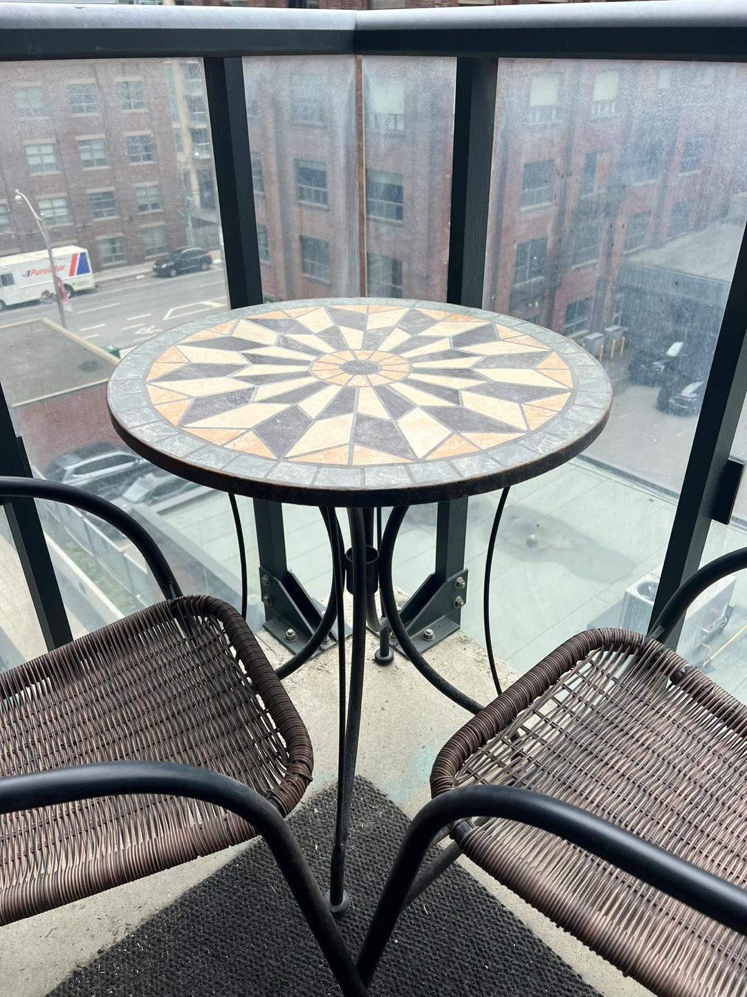 Mosaic Bistro Table and Chairs Set - photo 3