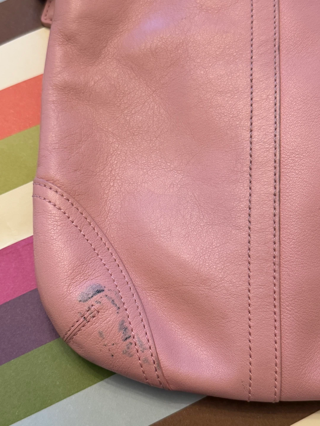 Vintage Y2K Coach pink leather crossbody bag - photo 4