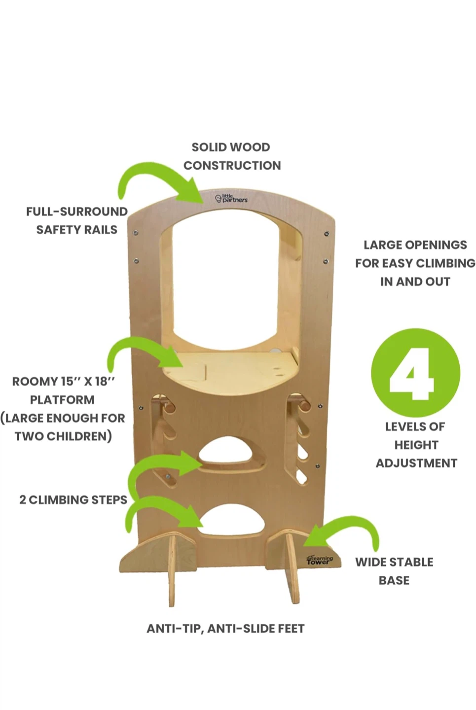 Little Partners Kids Learning Tower, Kitchen Helper Step Stool - photo 5