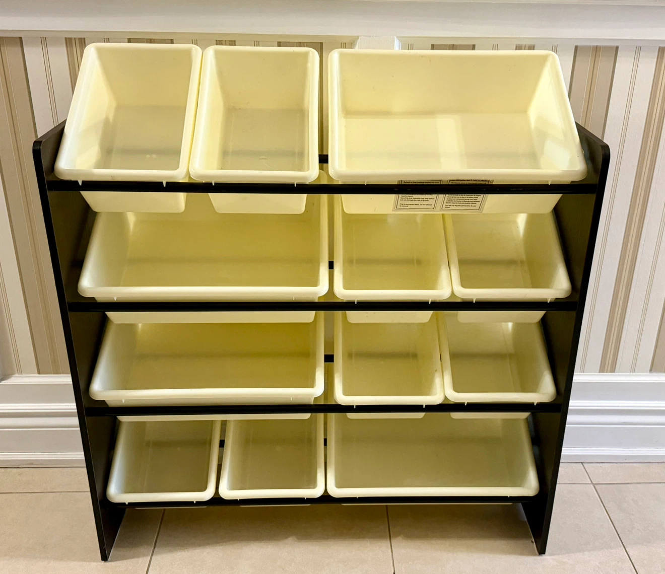 Humble Crew toy storage organizer in dark espresso frame
