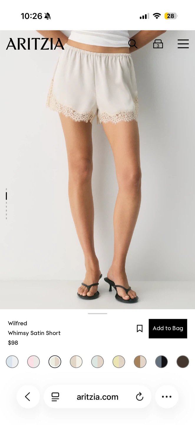 Aritzia Wilfred Whimsy Satin Short - photo 2