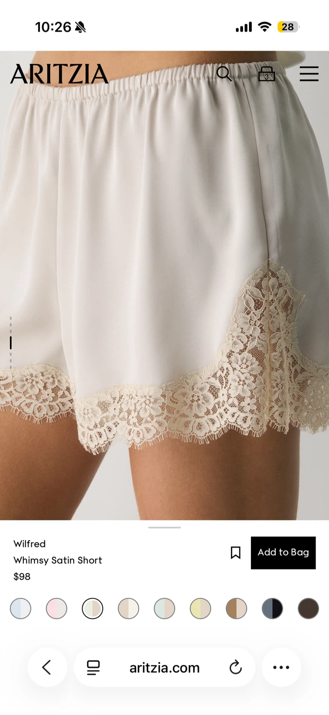 Aritzia Wilfred Whimsy Satin Short - photo 3