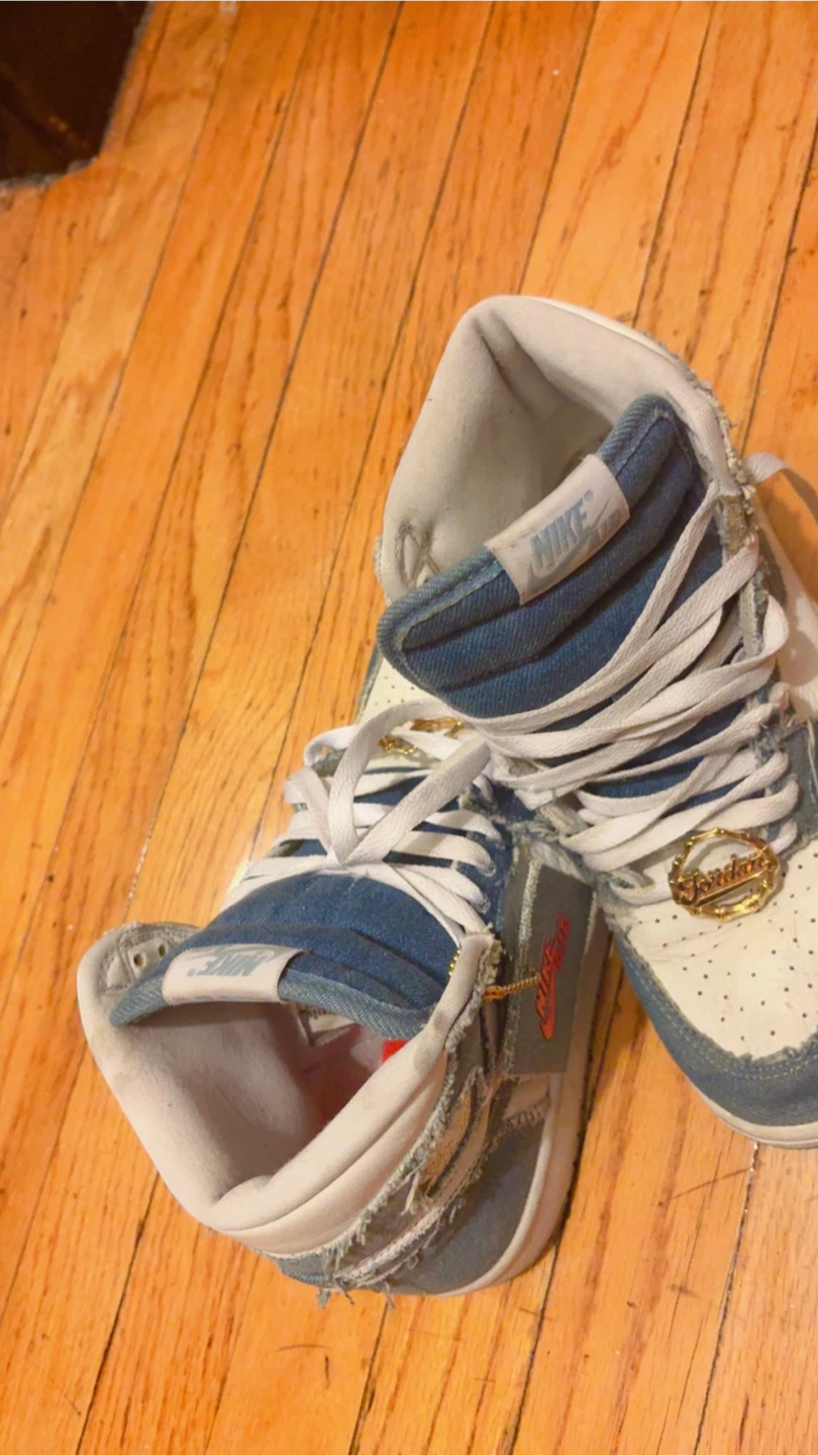 Nike Air Jordan 1 High Denim Sneakers - photo 3