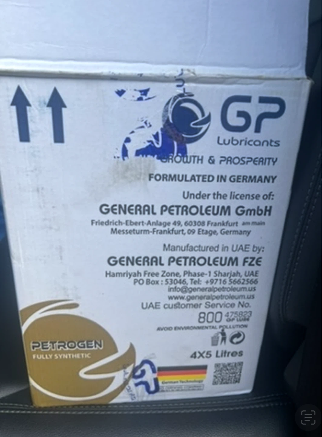 GP Petrogen Fully Synthetic 0W-20 API SP Engine Oil - 5 Litres - photo 4