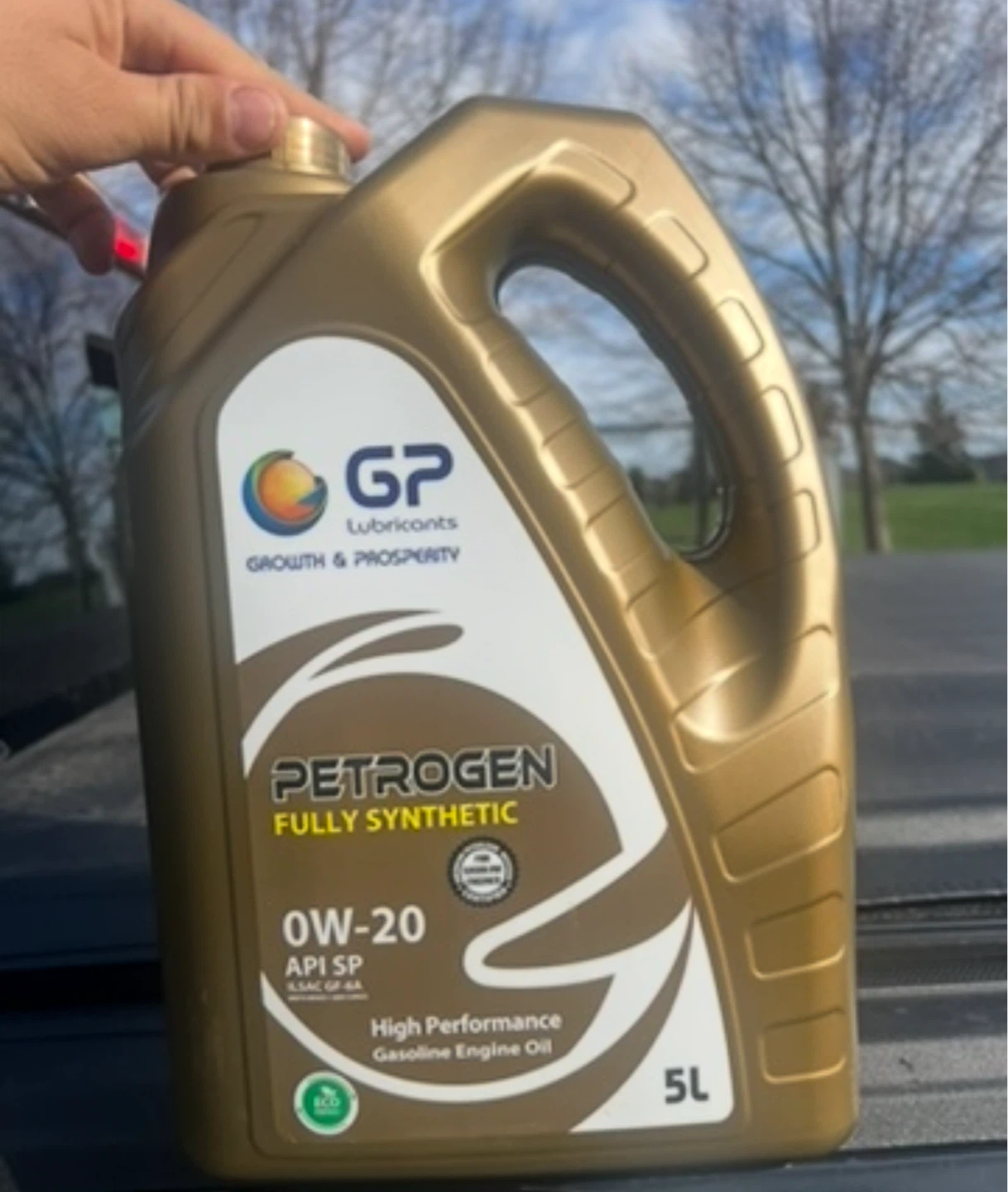 GP Petrogen Fully Synthetic 0W-20 API SP Engine Oil - 5 Litres - photo 2