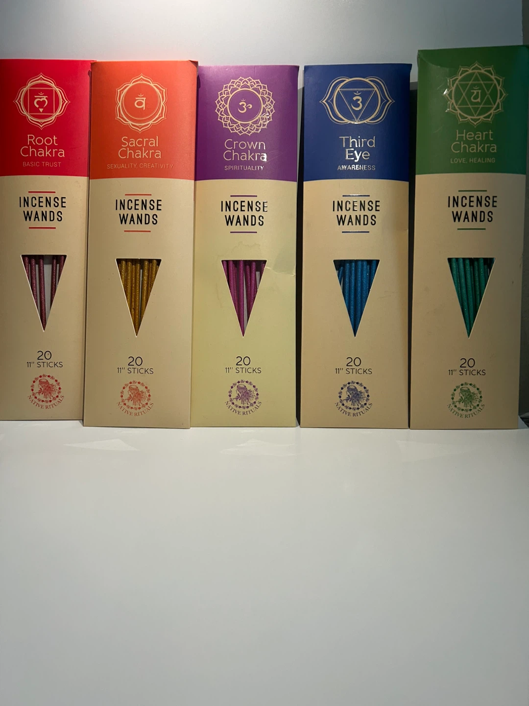 Native Rituals Incense Wands - 7 Chakra Set
