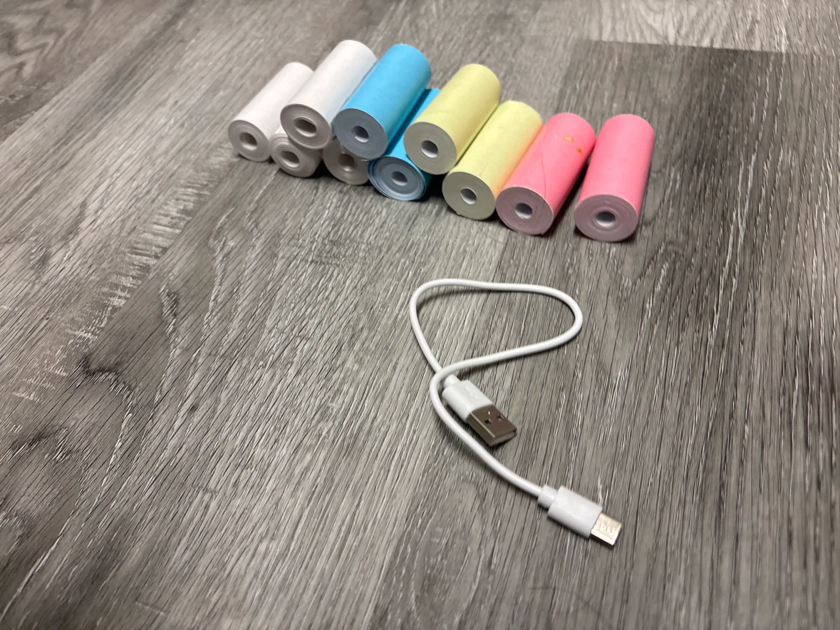 Cute Cat Mini Printer with Colour Rolls - photo 4