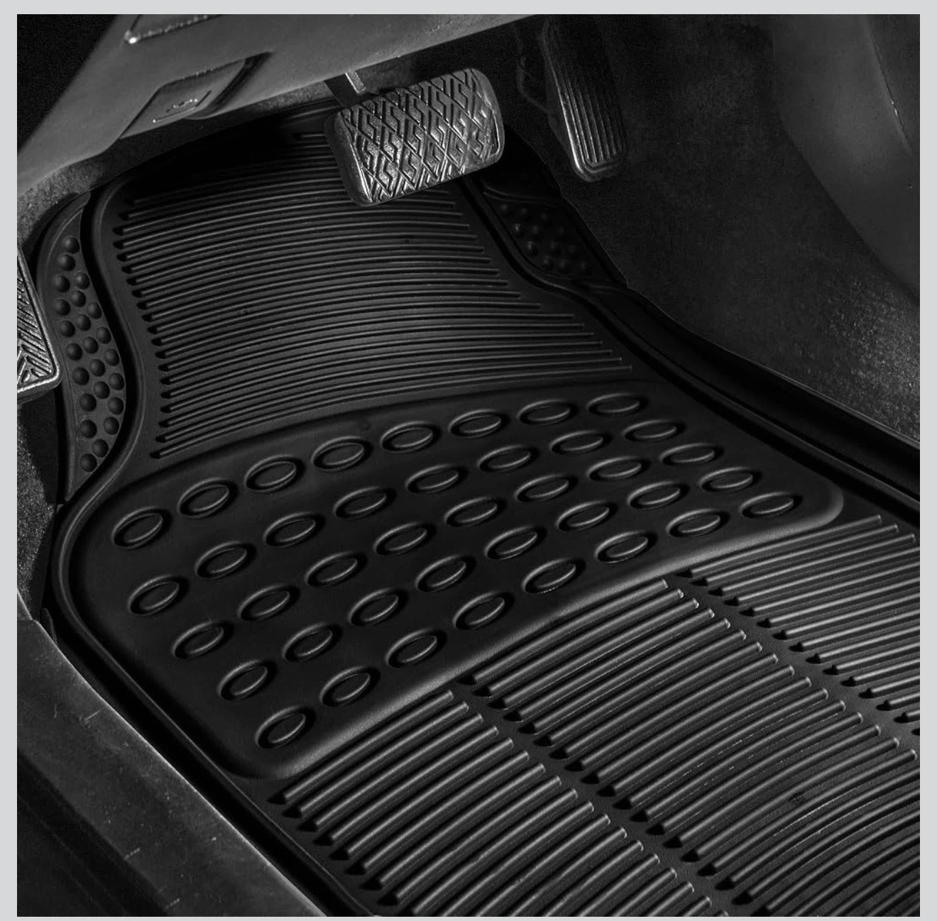 Black Rubber Car Floor Mats Set - photo 3