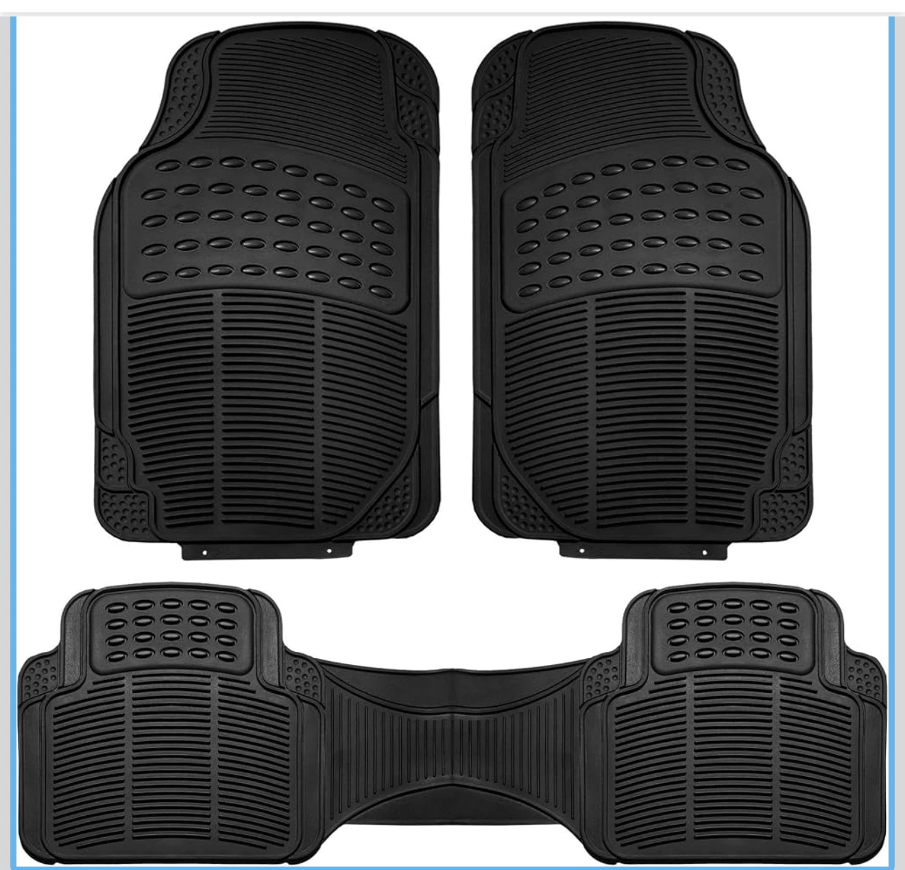 Black Rubber Car Floor Mats Set - photo 5