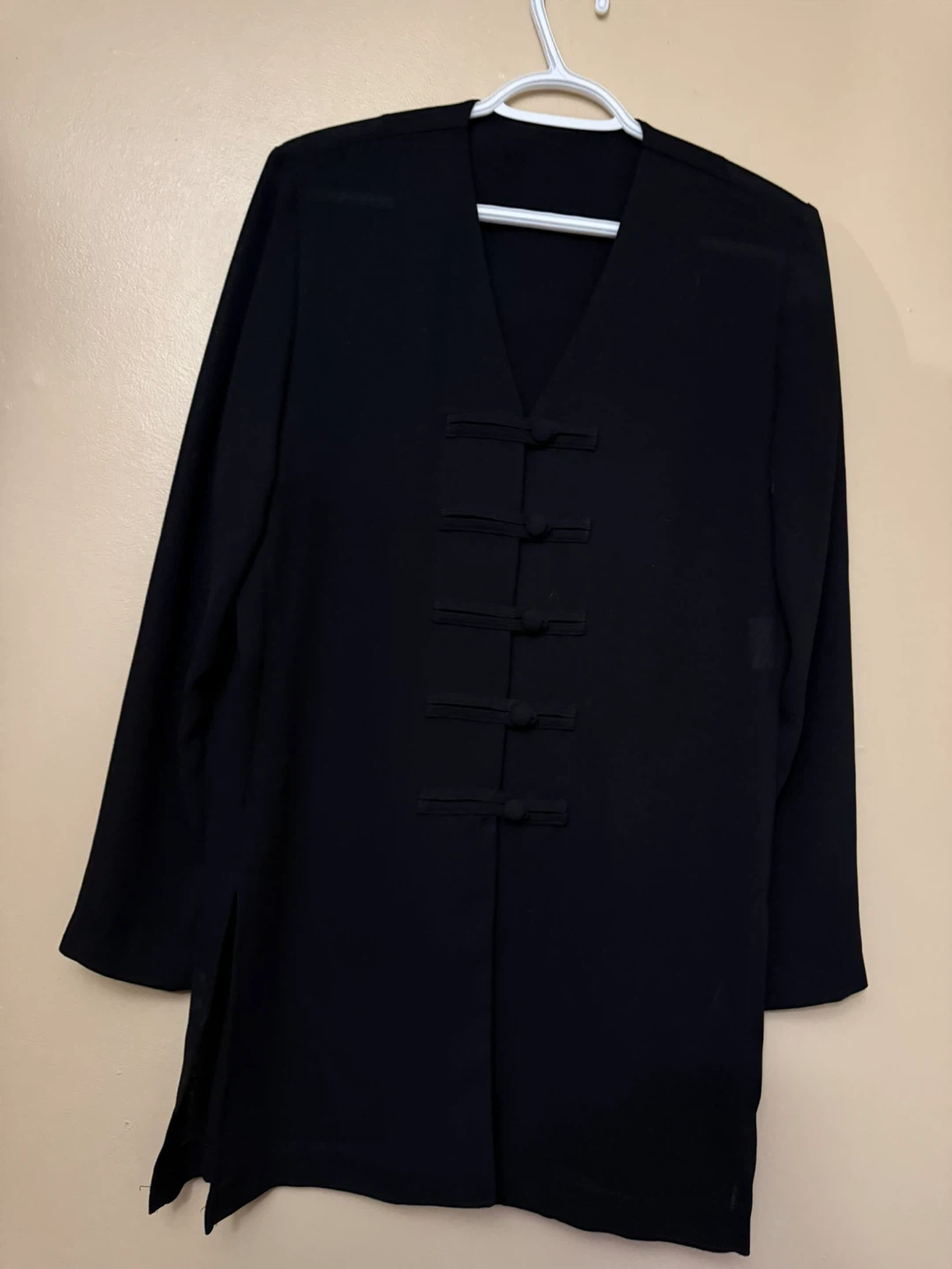 Long Black Tunic Blouse Women’s 9/10