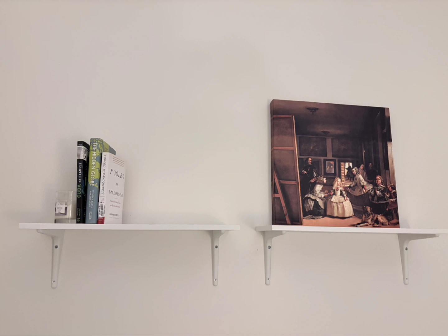 White Wall Shelf with Brackets - photo 2