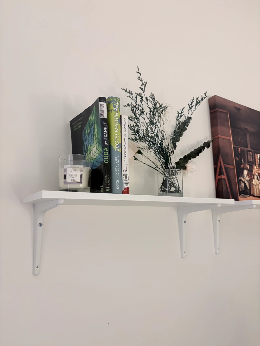 White Wall Shelf with Brackets - photo 5