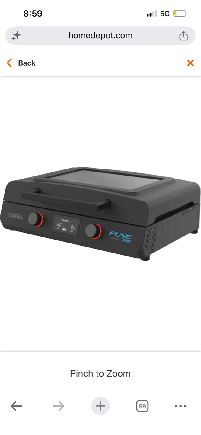 NexGrill Fuse 400 22 in. Electric Griddle