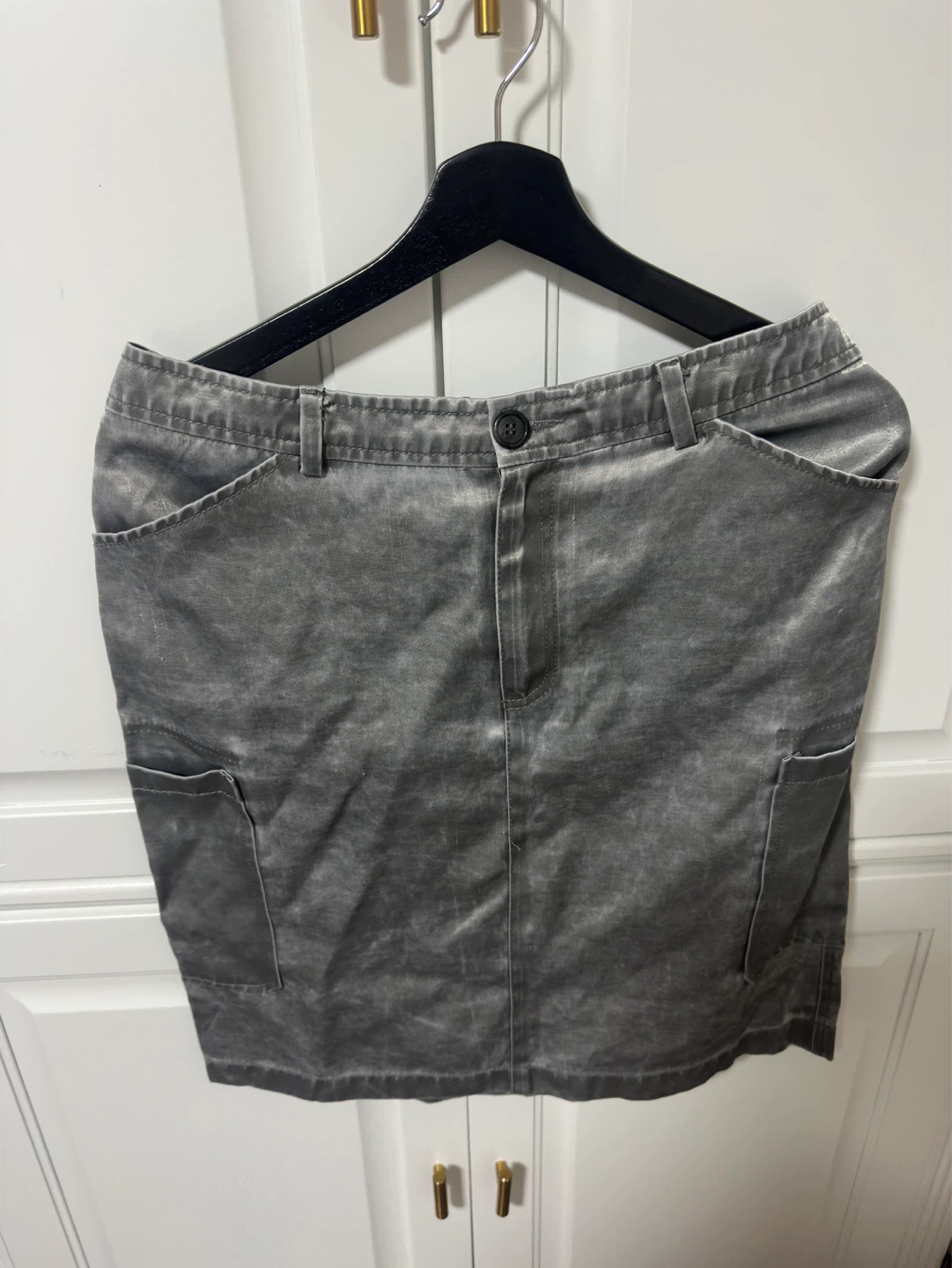 Holt Renfrew Grey Cargo Skirt