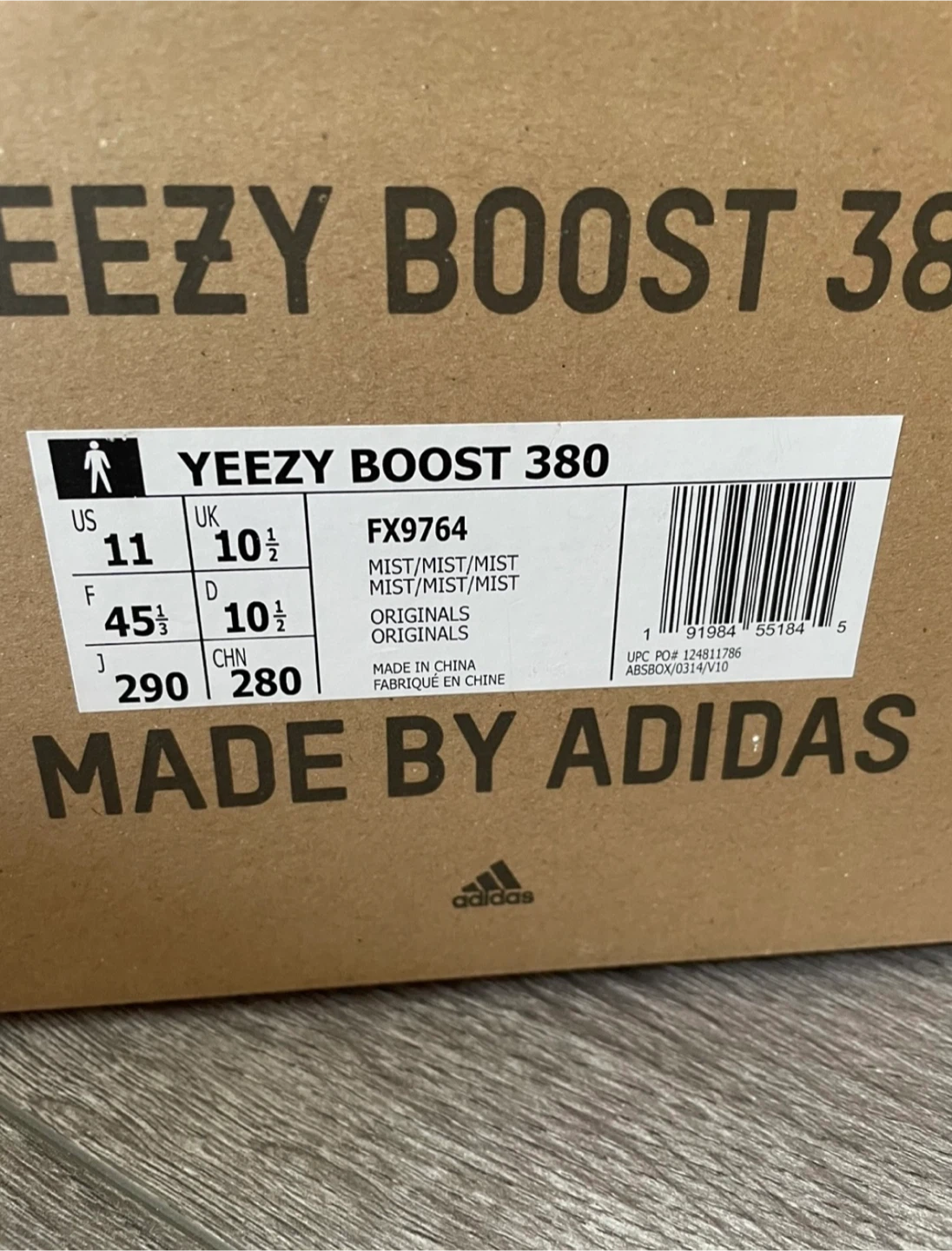 Adidas Yeezy 380 Mist - size 11 - photo 2