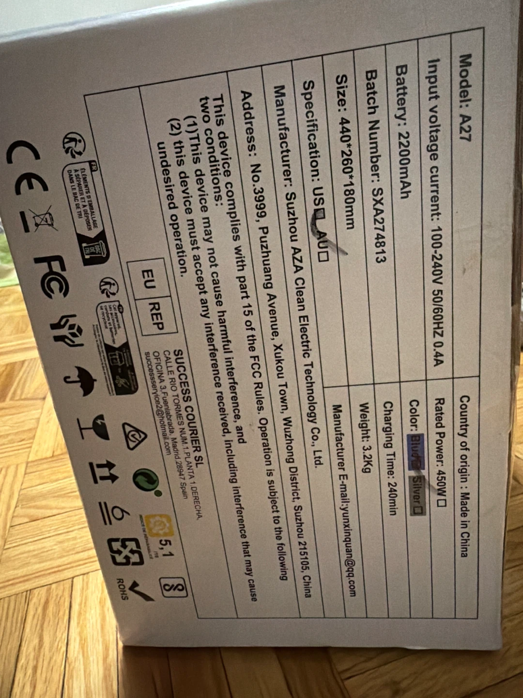 A27 Cordless Vacuum Cleaner Model A27 - photo 2