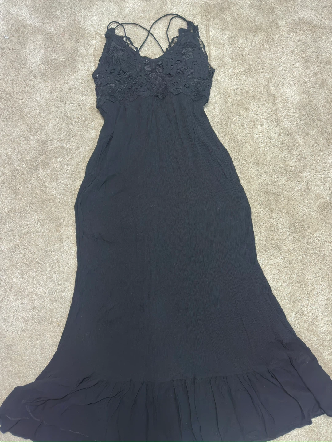 Black Lace Maxi Dress