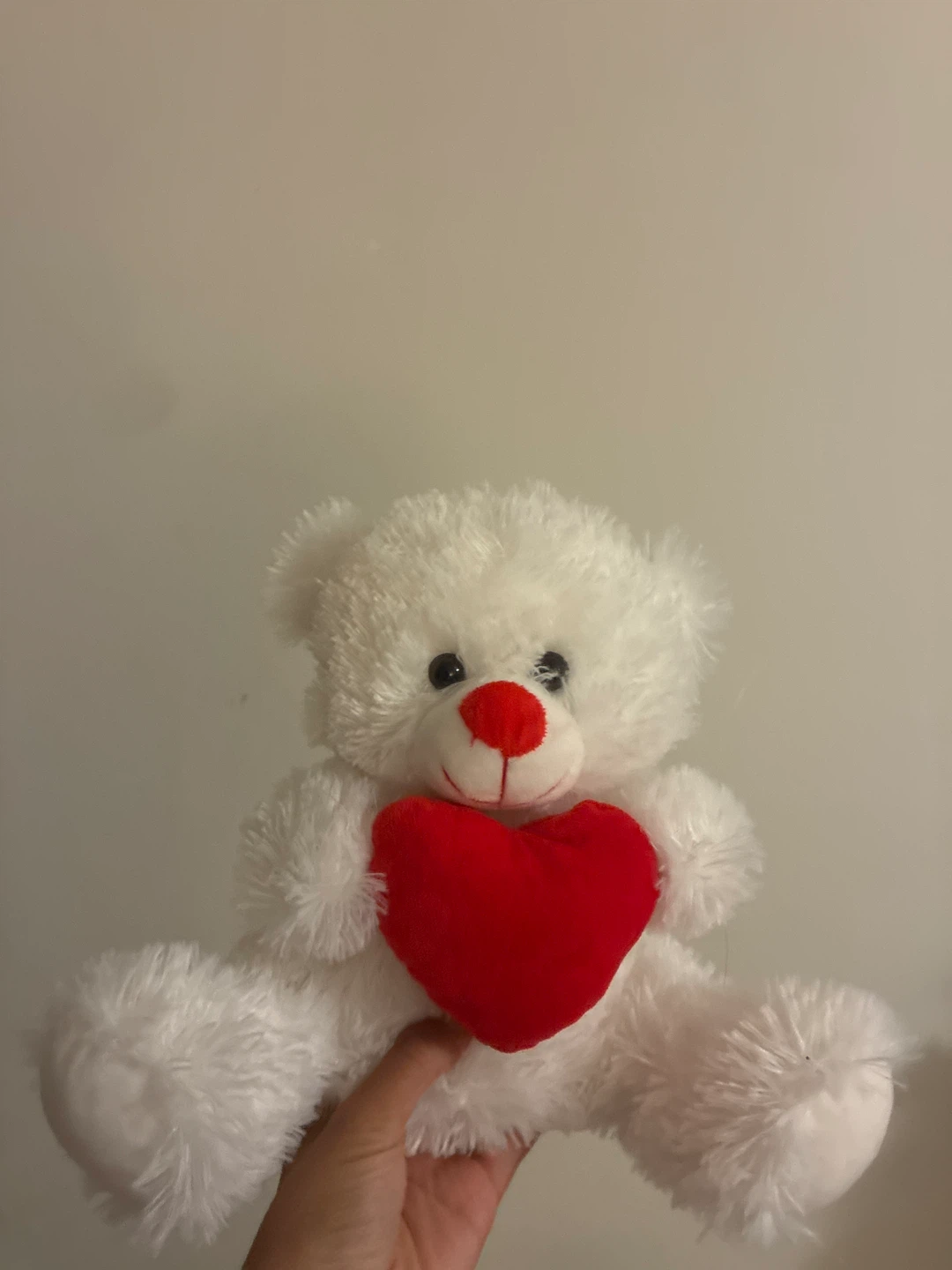 White Teddy Bear with Red Heart - photo 2