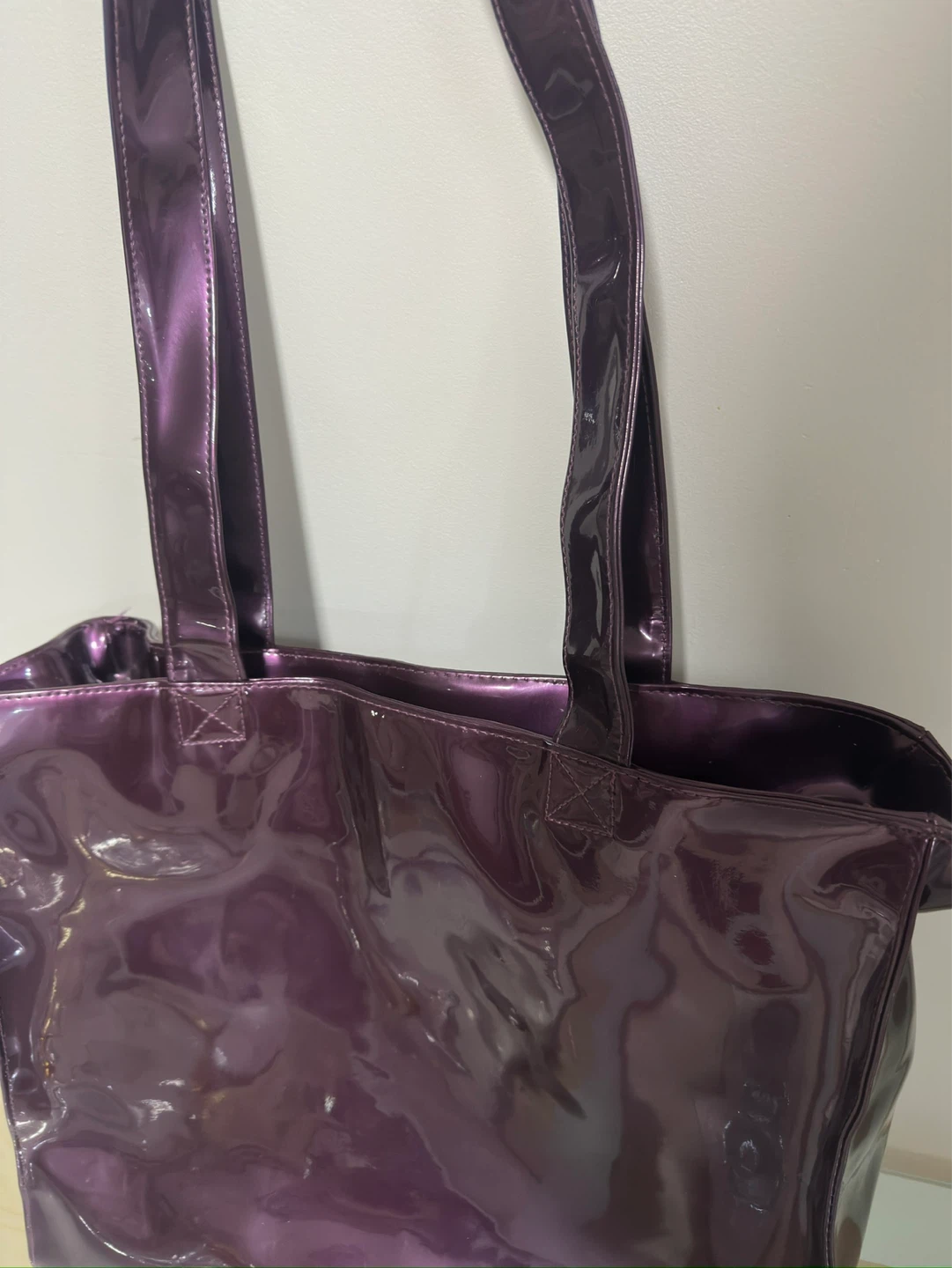Vintage Purple Patent Tote Bag - photo 2