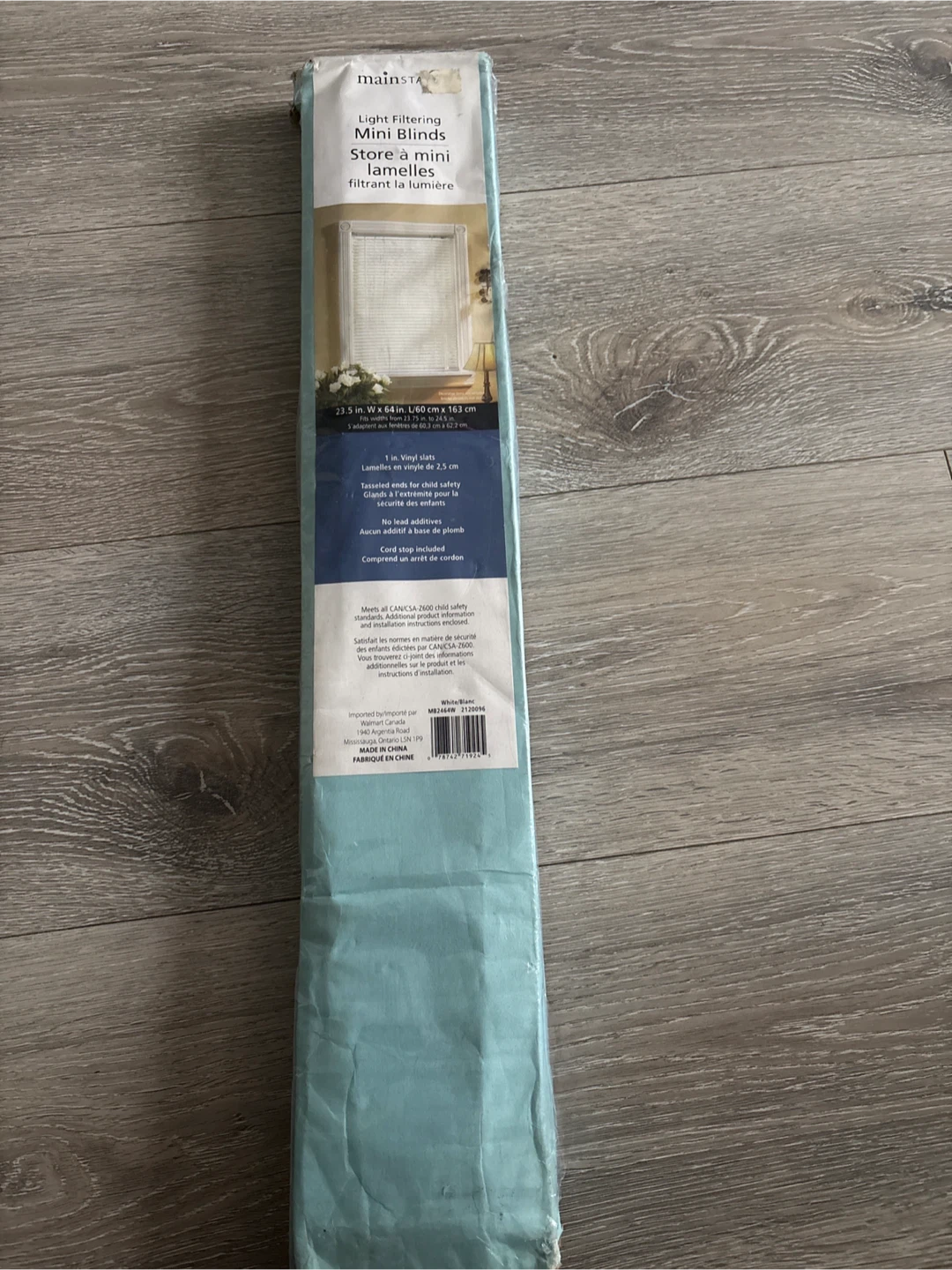Mainstays Light Filtering Mini Blinds - 23.5" x 64"