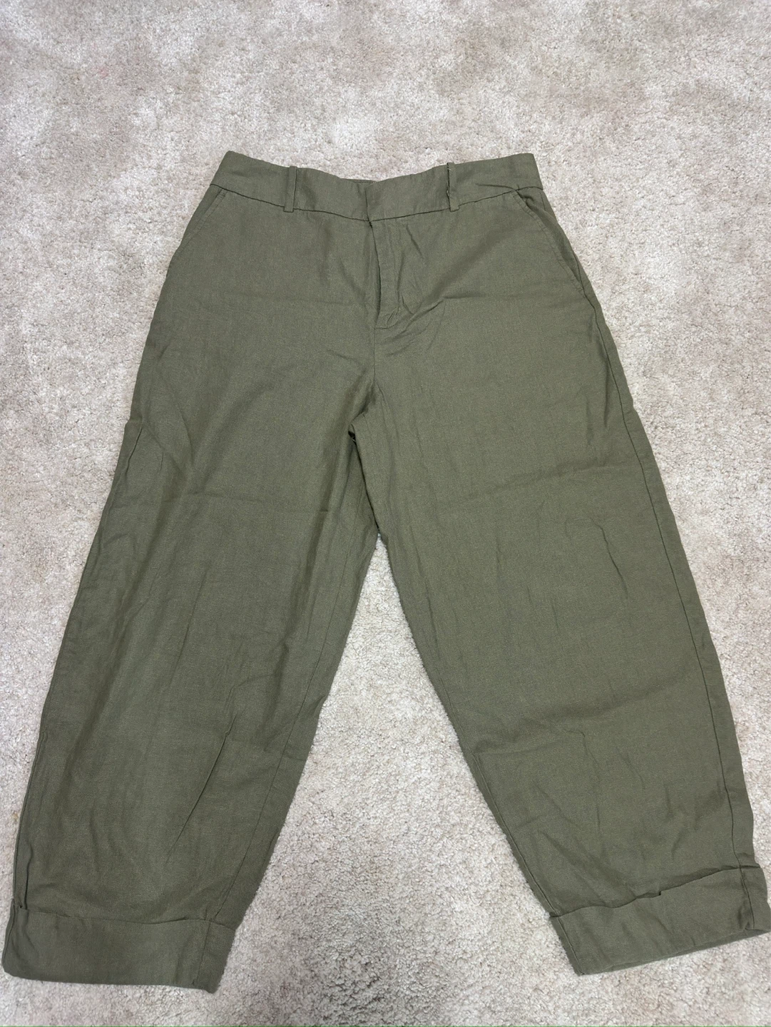 ZARA Olive Green Culotte Pants