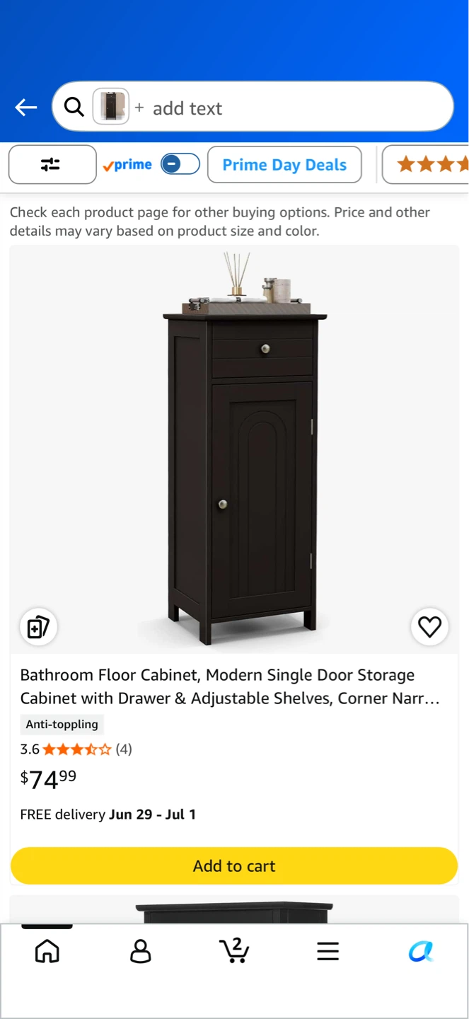 GLACER Floor Storage Cabinet Brown