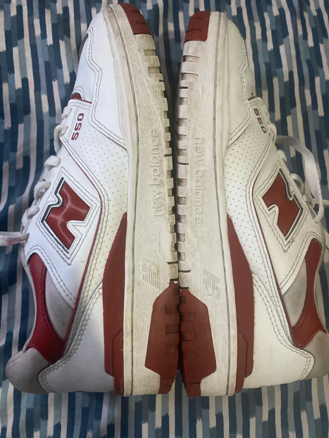 New Balance 550 White Red Sneakers