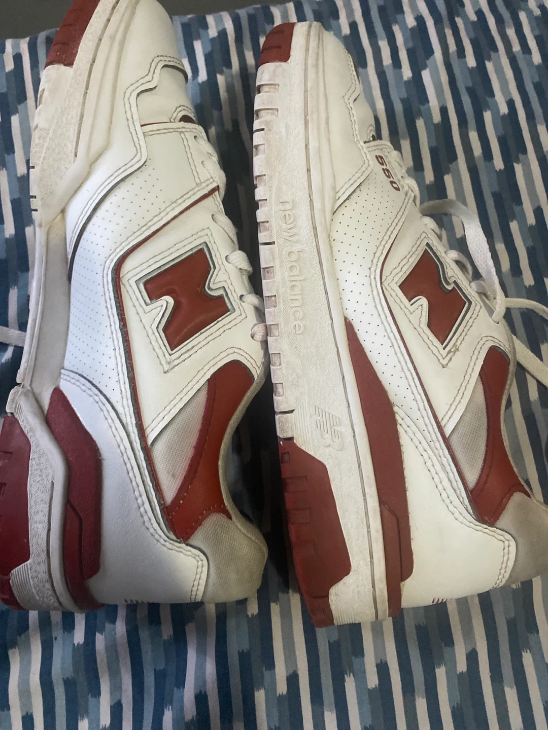 New Balance 550 White Red Sneakers - photo 2