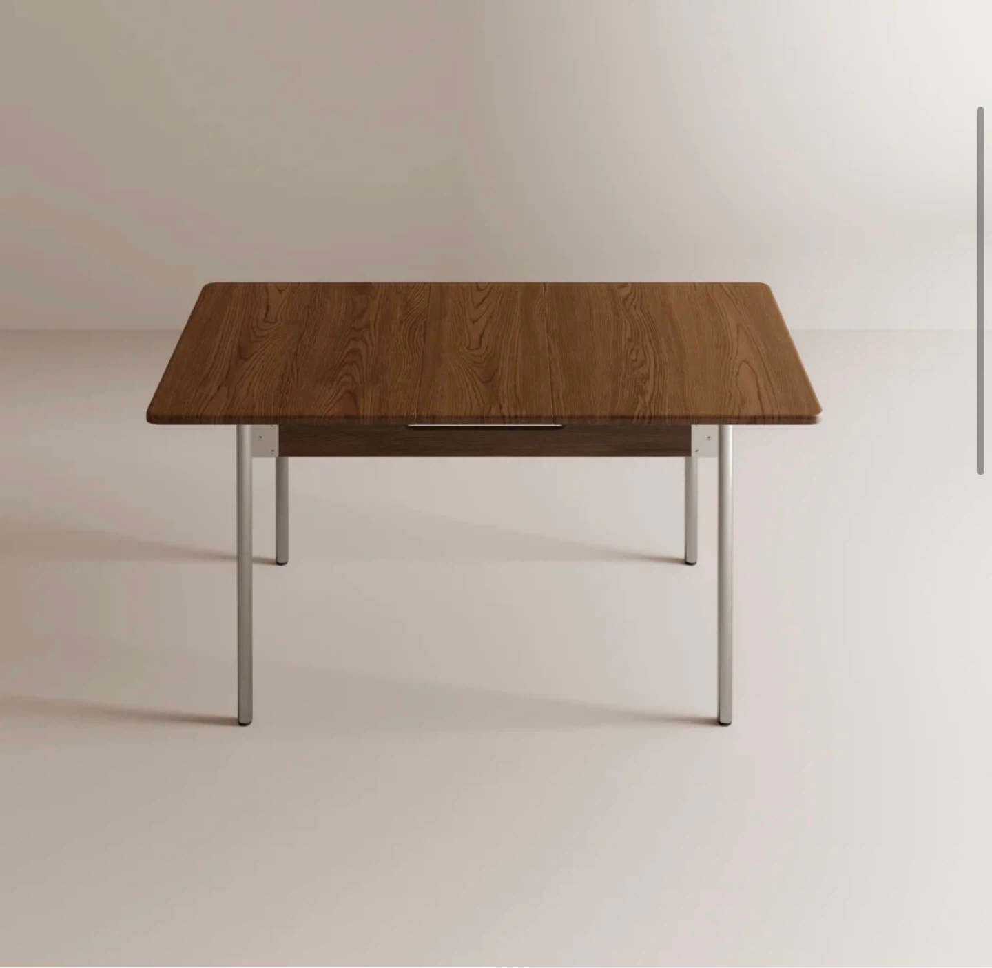 Extendable Dining Table with Metal Legs - Mid-Century Style - photo 2