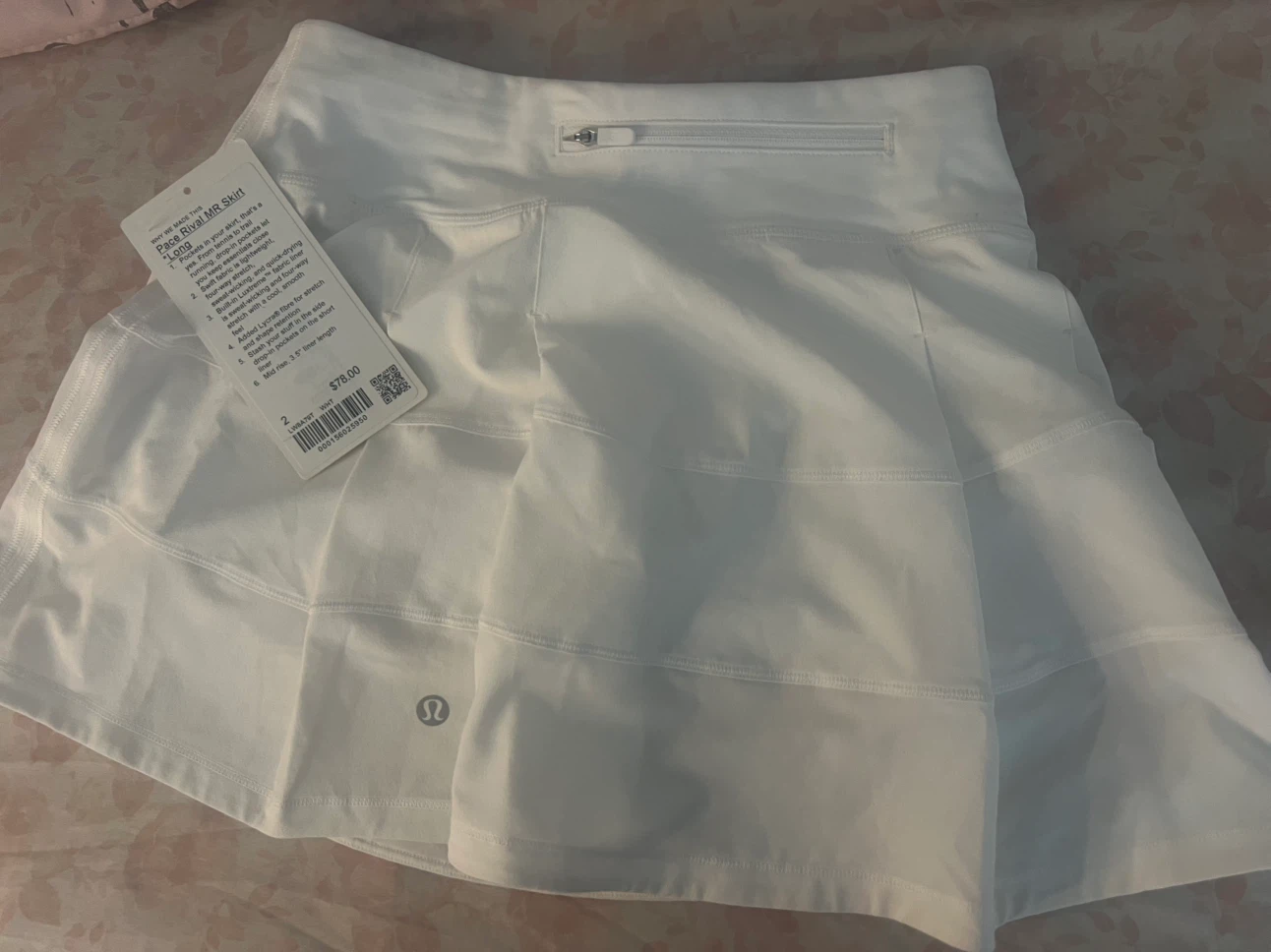 Lululemon Pace Rival Skirt - White - Size 2