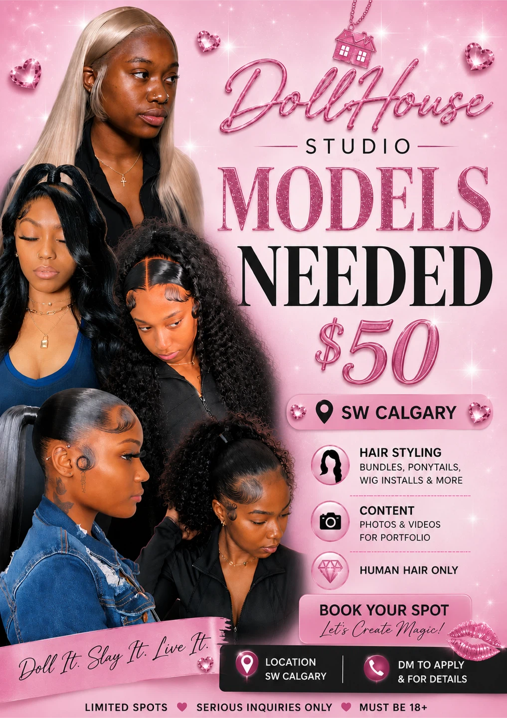 Models Needed for Hair Styling