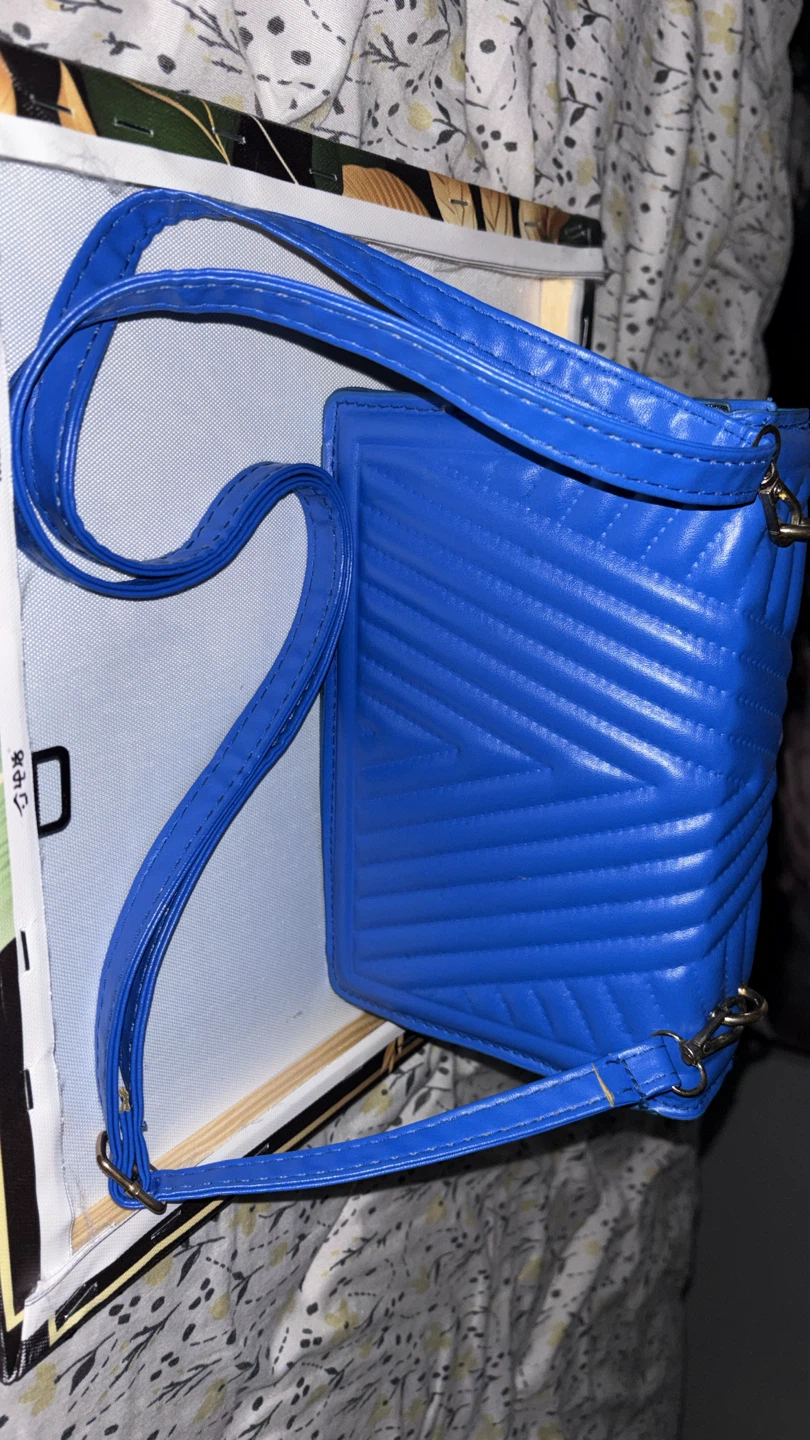 Blue Quilted Crossbody Purse - photo 4