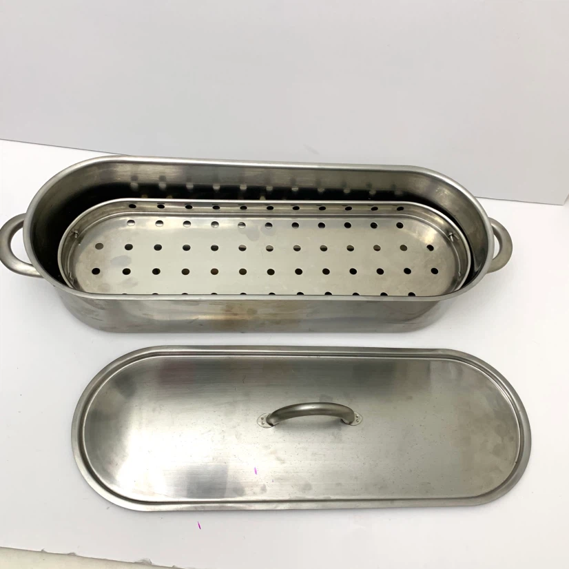 Stainless Steel Oval Steamer Pot with Rack