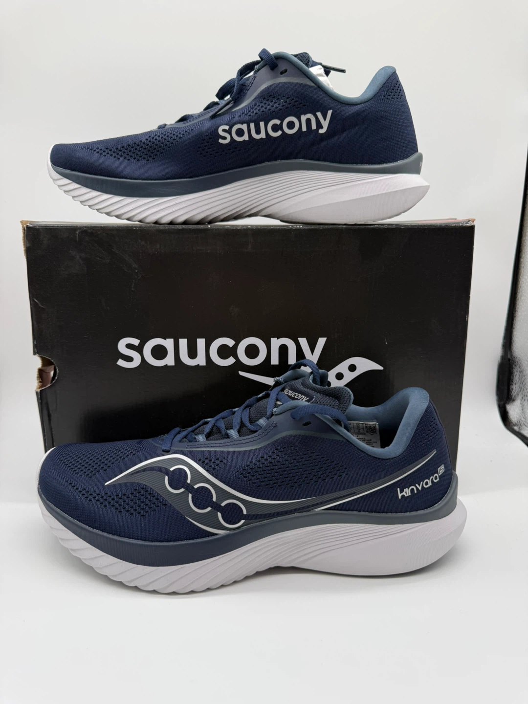 Saucony Kinvara 15 Navy/Silver Men’s Running Shoes Size US 11