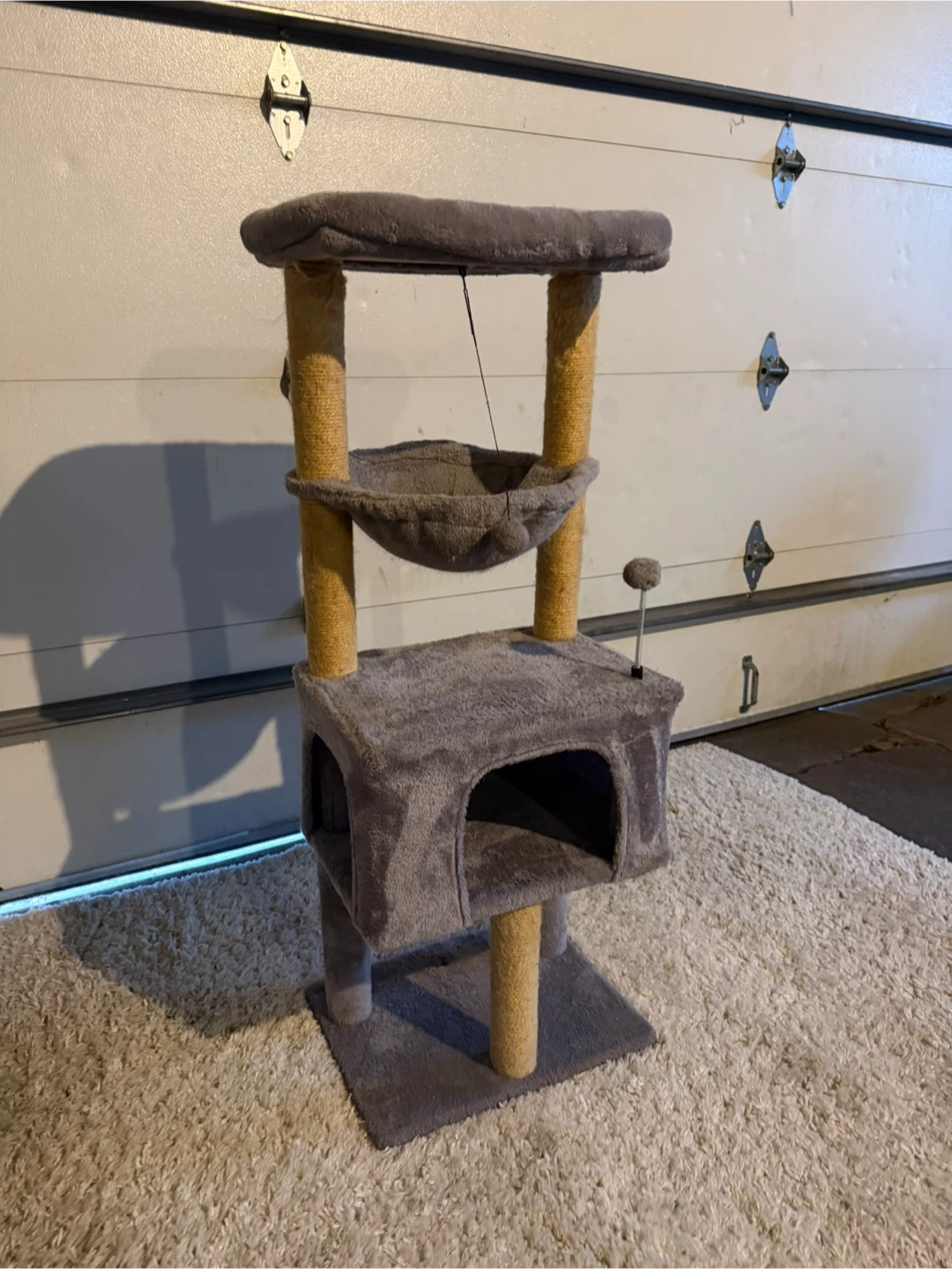 Gray Cat Tree Condo with Hammock - photo 2