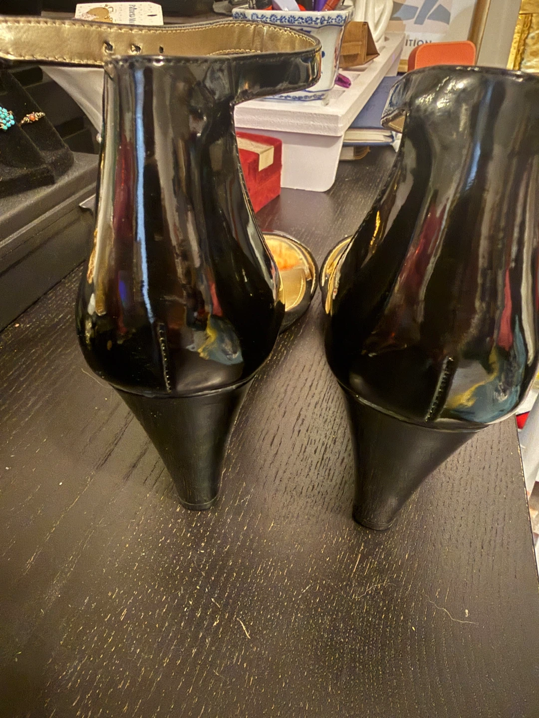 Alfani Black Snake Print Wedge Heels - photo 2