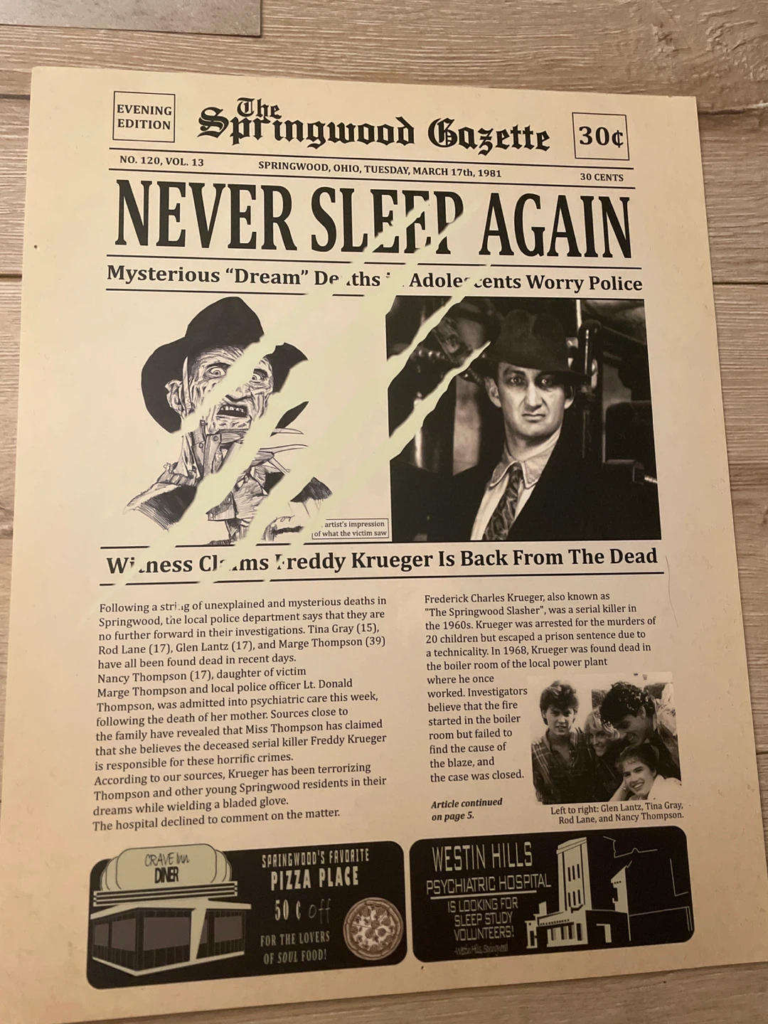 Halloween Night Massacre Prop Newspaper - The Haddonfield Herald - photo 4
