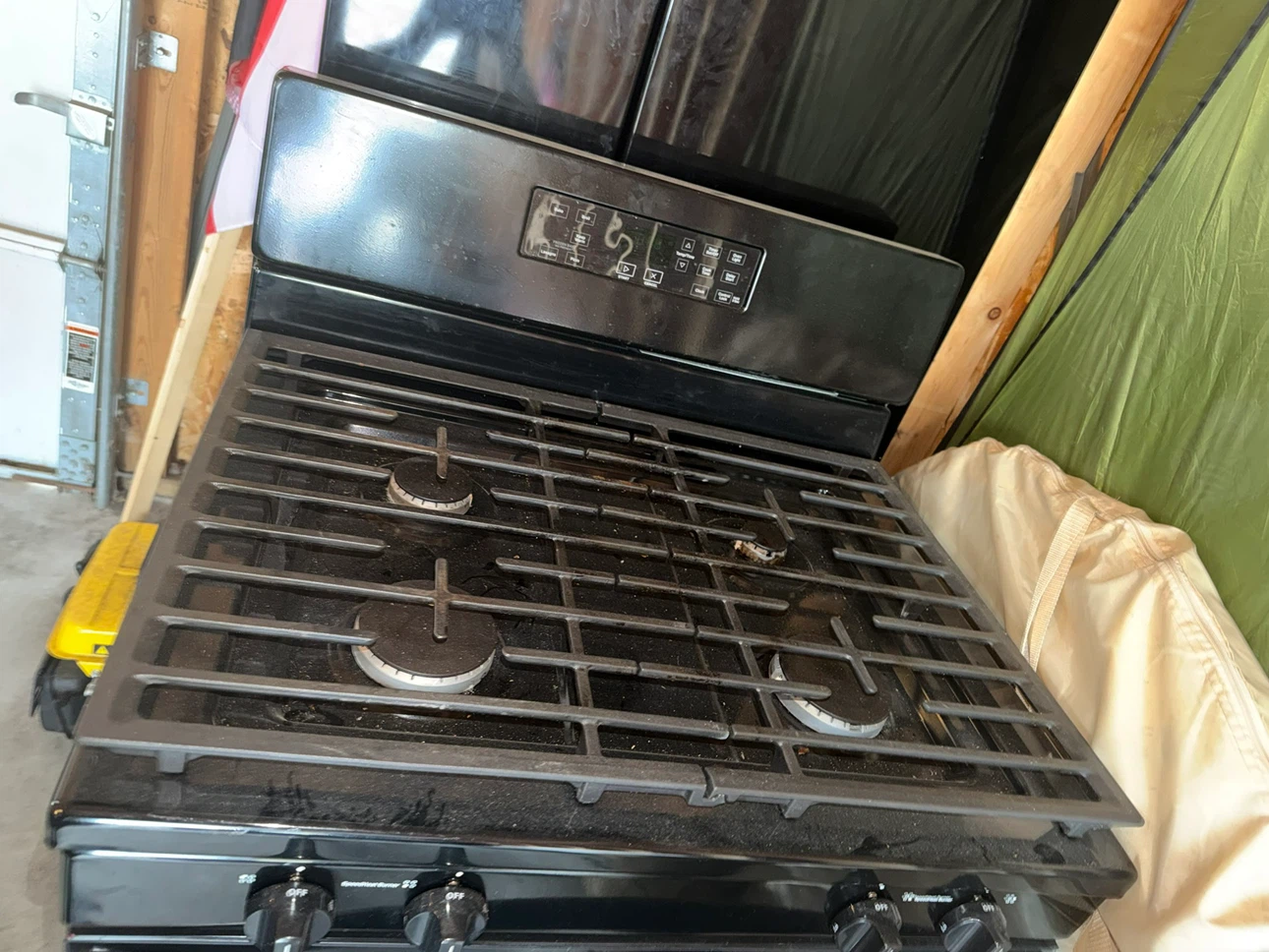 Whirlpool Black Gas Range & Fridge - photo 4