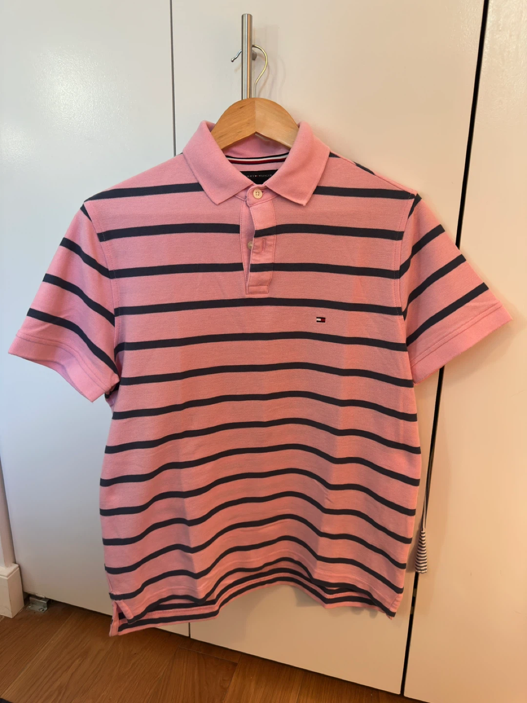 Tommy Hilfiger Pink Striped Polo Shirt S/P