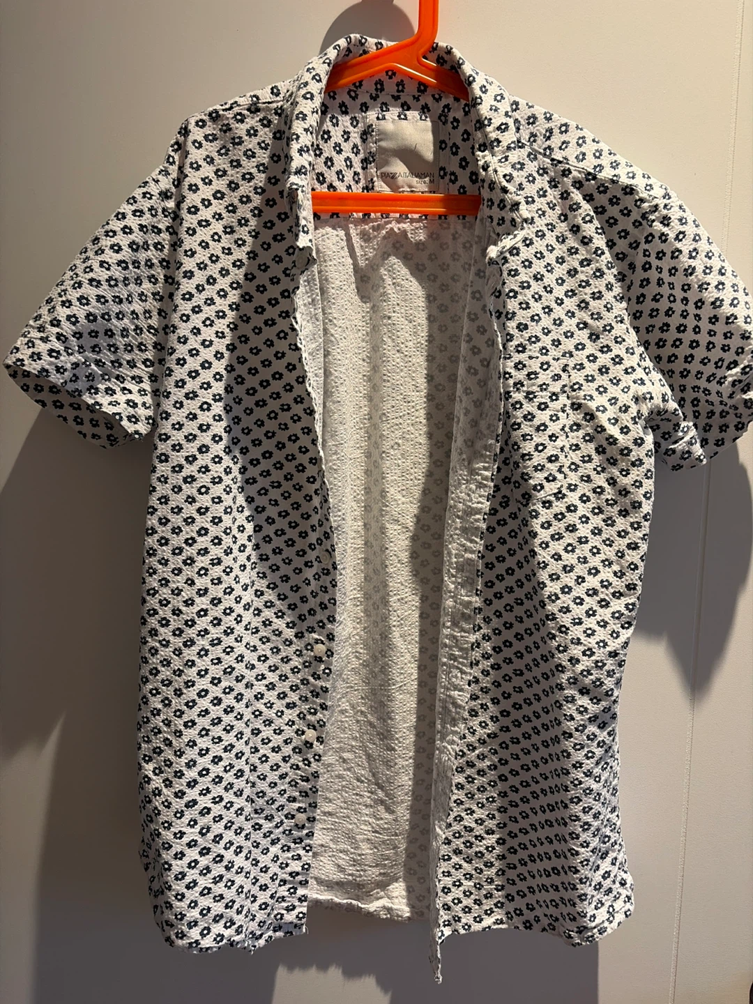 Piazza Italia Men's Short Sleeve Button-Up Shirt - Size M