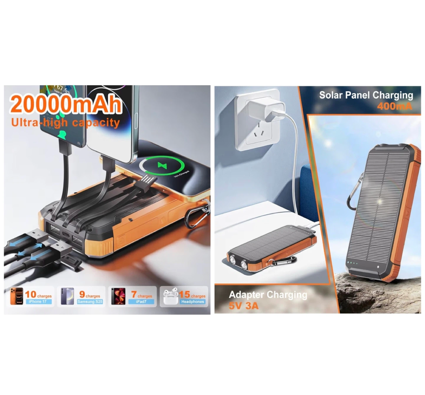 Brand new Solar Charger Power Bank 20000mAh - photo 3
