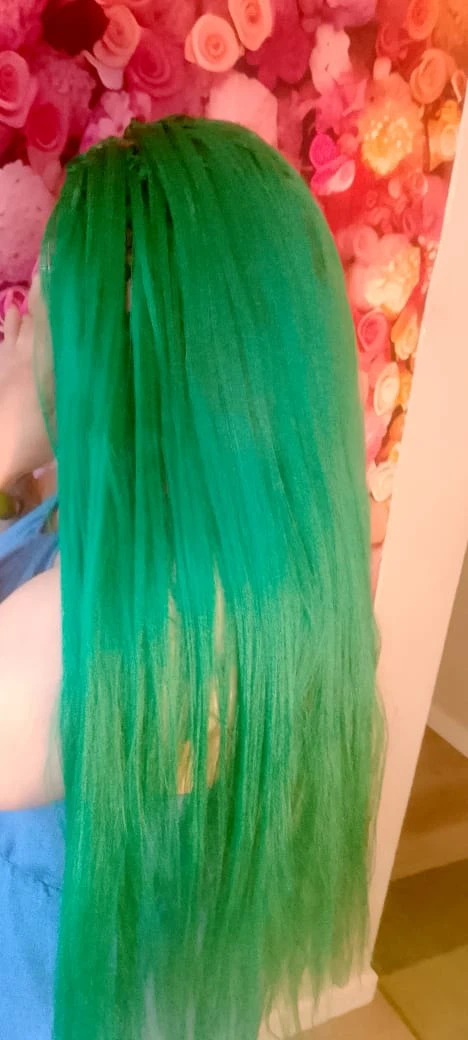 Vibrant Green Braided Hair Extensions