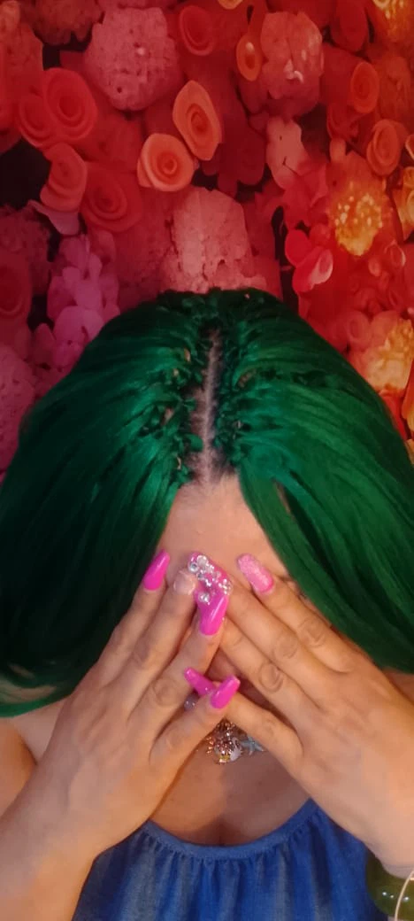 Vibrant Green Braided Hair Extensions - photo 2